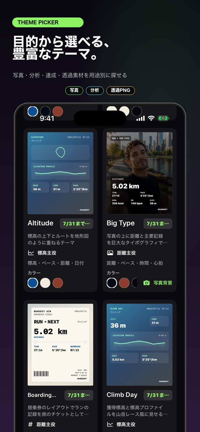 RUNEDIT：ランニング記録をSNSシェアのスクリーンショット 5